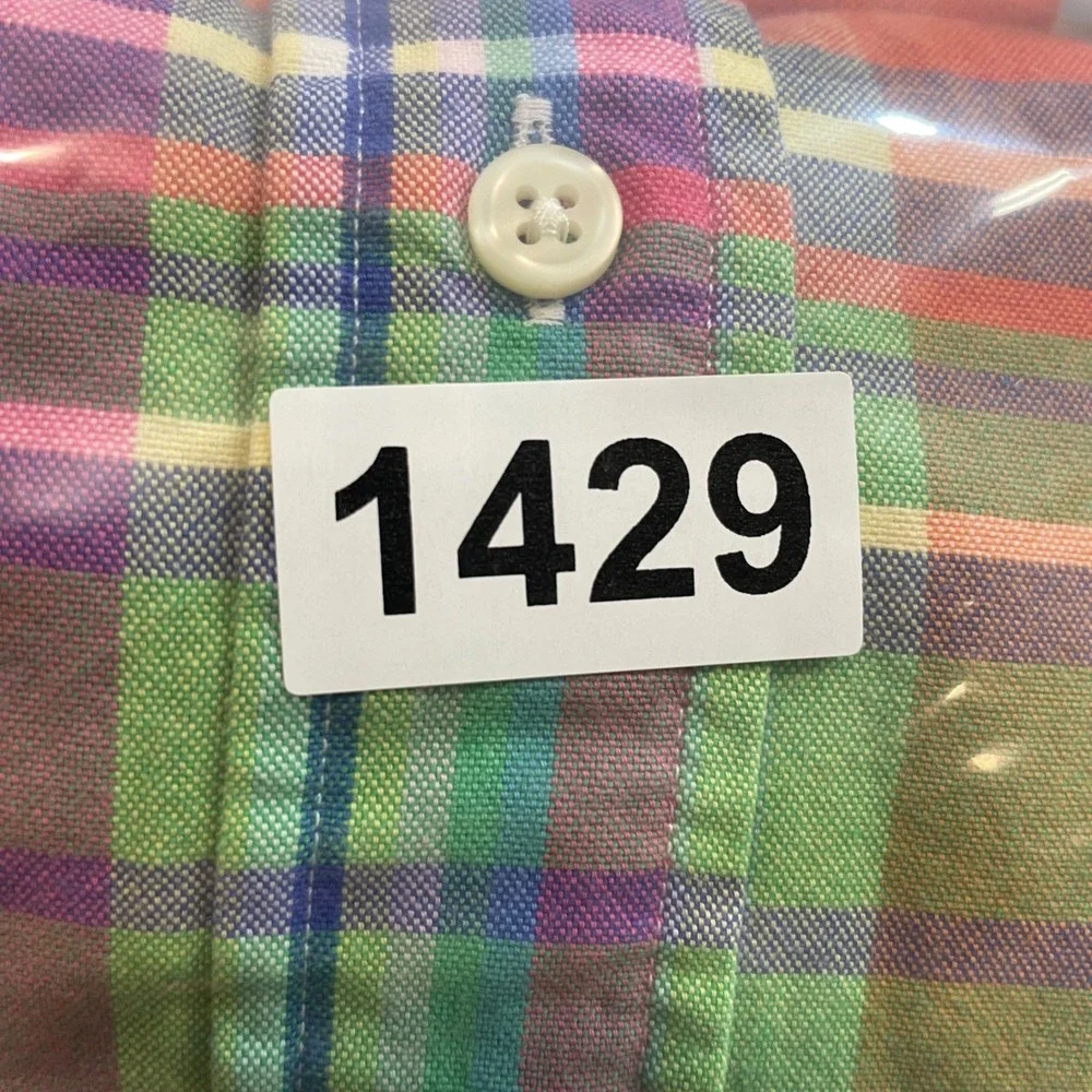 Polo Ralph Lauren Shirt Mens S Multicolor Plaid Classic Fit Button Down Pony